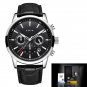 Silver black_Watches Mens 2022  Top Brand Luxury Casual Leather Quartz Men's Watch Business Clock Ma