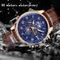 Silver white 2_Watches Mens 2022  Top Brand Luxury Casual Leather Quartz Men's Watch Business Clock 