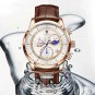 Rose gold black_2022   Men Watches Fashion Leather Waterproof Luminous Top Brand Luxury Mens Quartz 