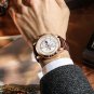 Rose gold blue_2022   Men Watches Fashion Leather Waterproof Luminous Top Brand Luxury Mens Quartz W