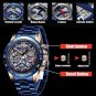 Rose gold black_2021 Fashion Mens Watches with Stainless Steel Top Brand Luxury Sports Chronograph