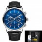 Silver blue L_Mens Watches Top Brand Luxury Leather Casual Quartz Watch Men Military Sport Waterproo