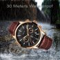 Silver blue S_Mens Watches Top Brand Luxury Leather Casual Quartz Watch Men Military Sport Waterproo