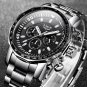 All black_2020 Top Brand Luxury Mens Watches Full Steel Watch Male Military Sport Waterproof Watch