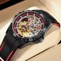Red_Mechanical Watches Chronograph Watch for Men Automatic Men's Watches Luxury Original Brand Stain