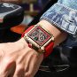 Black gold_Top Brand Men's Watches Luxury Square Quartz Wristwatch Waterproof Luminous Chronograph W