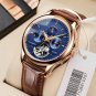 Gold blue Upgrade_2022  Mens Watches Automatic Mechanical Watch Tourbillon Sport Clock Leather Casua