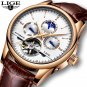 Gold blue Upgrade_2022 Mens Watches Automatic Mechanical Watch Tourbillon Sport Clock Leather Casua