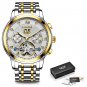 Gold white 2_2022  Mens Watches Automatic Mechanical Watch Tourbillon Sport Clock Leather Casual Bus