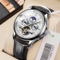 Silver white Upgrade_2022  Mens Watches Automatic Mechanical Watch Tourbillon Sport Clock Leather Ca