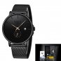 B G_2022  Fashion Mesh Belt Mens Watches For Men Waterproof Quartz Wristwatch Male Stainless Steel C