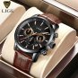 All black_2022 Watch Men Fashion Sports Quartz Clocks Mens Watches Top Brand Leather Military Waterp