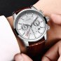 Silver black_2022 Watch Men Fashion Sports Quartz Clocks Mens Watches Top Brand Leather Military Wat