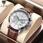Silver white_2022 Watch Men Fashion Sports Quartz Clocks Mens Watches Top Brand Leather Military Wat