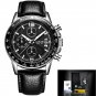 leather black_2022 Mens Watches Top Brand Luxury Stopwatch Sports Waterproof Quartz Watch Man Fashi