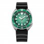 Silver green_Men Watch Fashion Silicone Strap 30m Waterproof Watches Luminous Hand Sport Watch Rotat