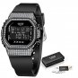 Black_Diamond Dial Watch Women Watches Ladies Silicone Quartz Women's Bracelet Watches Female Clock
