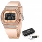 Pink_Diamond Dial Watch Women Watches Ladies Silicone Quartz Women's Bracelet Watches Female Clock