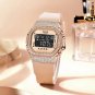 Pink_Diamond Dial Watch Women Watches Ladies Silicone Quartz Women's Bracelet Watches Female Clock