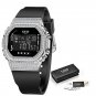 Silver_Diamond Dial Watch Women Watches Ladies Silicone Quartz Women's Bracelet Watches Female Clock