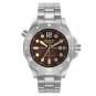 Silver brown_FeelNever Profession Dive Sport Men Automatic Mechanical Watches Stainless Steel Sapphi