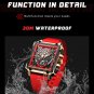 Silver black_2021 Men Watches Top Brand Luxury Waterproof Quartz Square Watch For Men Date Sport H
