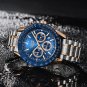 Gold blue S_2021  Pilot Mens Watches Fashion Waterproof Quartz Gold Watch Men Top Brand Luxury Stain