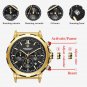 Silver black_2023 Wrist Watch Men Waterproof Chronograph Military Army Stainless Steel Male Clock