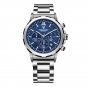 Silver blue_2023 Wrist Watch Men Waterproof Chronograph Military Army Stainless Steel Male Clock T
