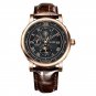 Gold black_2022 TEVISE Top Brand Luxury Leather Watch For Men Business Waterproof Mens Mechanical Wa