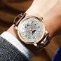 Silver black_2022 TEVISE Top Brand Luxury Leather Watch For Men Business Waterproof Mens Mechanical
