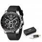 White_Men Watches Fashion Blue Stainless Steel Waterproof Sports Watch Men Luxury Luminous Date 24 H