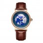 Gold blue_2023 Watch Casual Fashion Man Watch Leather Top Brand Luxury Watches Waterproof Luminous