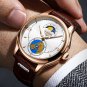 Silver black_2021  Fashion Leather Mens Watches Top Brand Luxury Quartz Gold Watch For Men Sport Wat
