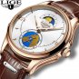 Silver white_2021 Fashion Leather Mens Watches Top Brand Luxury Quartz Gold Watch For Men Sport Wat