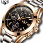 All black steel_Men Top Luxury Brand Military Sport Watch Men's Quartz Clock Male Full Steel Casual