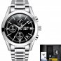 silver black steel_Men Top Luxury Brand Military Sport Watch Men's Quartz Clock Male Full Steel Casu