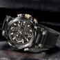 Black_2022 NAVIFORCE Men's LCD Digital Wristwatch Luxury Fashion Watch For Men Luminous Waterproof