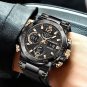 Black rose_2022 NAVIFORCE Men's LCD Digital Wristwatch Luxury Fashion Watch For Men Luminous Water