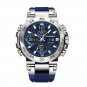 Silver blue_2022 NAVIFORCE Men's LCD Digital Wristwatch Luxury Fashion Watch For Men Luminous Wate
