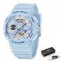 blue_Children Watches Cute Kids Watches Sports Cartoon Watch for Girls Boys Rubber Children's Digita