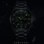 silver black steel_Mens Watches Top Brand Luxury Fashion Business Quartz Watch Men Sports Full Steel