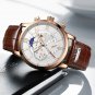 All black_2022 Watches Mens Top Brand Luxury Clock Casual Leathe 24Hour Moon Phase Men Watch Sports