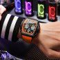 Silver black_Fox Digital Men Military Watch 50m Waterproof Wristwatch LED Quartz Clock Sport Watch M