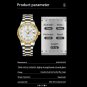 Gold blue_Brand TEVISE Business Mechanical Watch For Men Stainless Steel Automatic Mechanical Watche