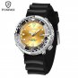 Gold_2022 Fashion Mens Watches Fox Top Brand Luxury Silicone Sports Watch for Men Quartz Date Clock