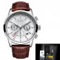Silver white_2021 Watches Mens Top Brand Luxury Sports Watch Men Fashion Automatic Calendar Leather