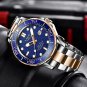 Rose gold blue_2021 Top Brand Luxury Watch For Men Stainless Steel Waterproof Clock Sport Watches M