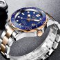 Silver red_2021 Top Brand Luxury Watch For Men Stainless Steel Waterproof Clock Sport Watches Mens