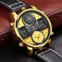Black_FOX Business Watch For Men Luxury Quartz Wristwatch Mens Sport Waterproof Electronic Clock Dua